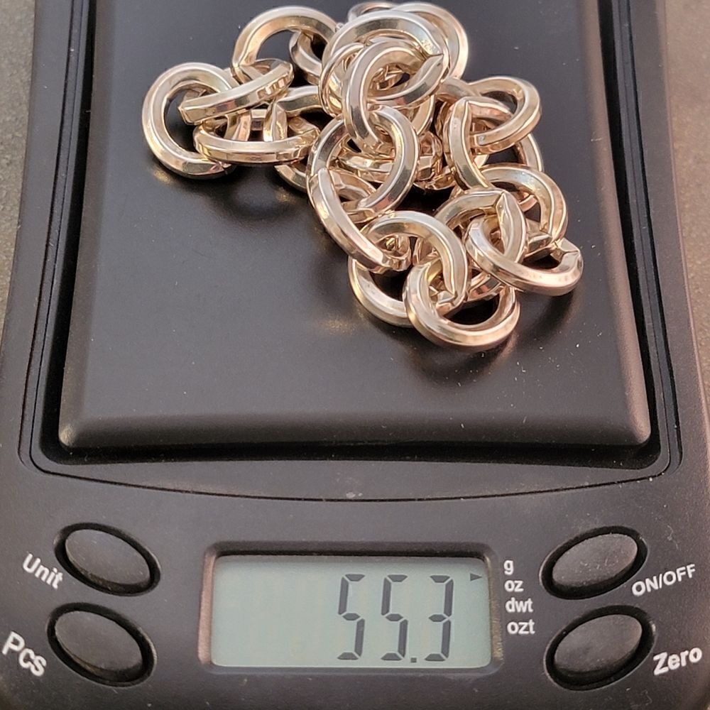 Sterling Beveled Chunky Cable Statement Chain Lin… - image 7